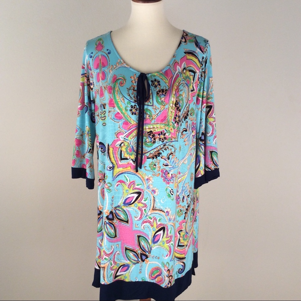 Tua Dress Multi Colored Sz XL